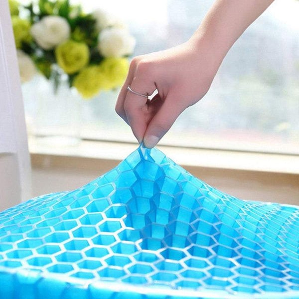 Cushions Honeycomb Design Soft Cool Gel Seat With Groove Non Slip Pain Relief Seat & Posture Cushions