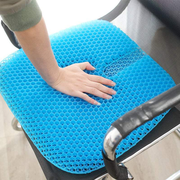 Cushions Honeycomb Design Soft Cool Gel Seat With Groove Non Slip Pain Relief Seat & Posture Cushions