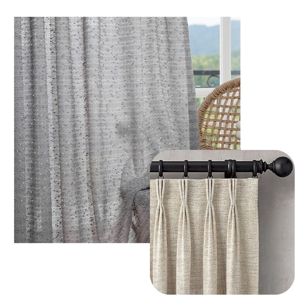 100 Centimetre Grey Modern Luxury Retro Style Curtains For Living Room Bedroom Curtains & Drapes
