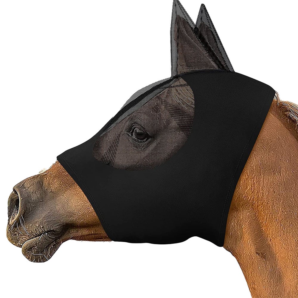 Horse Fly Mask With Ears Mesh Covers Horse Halters