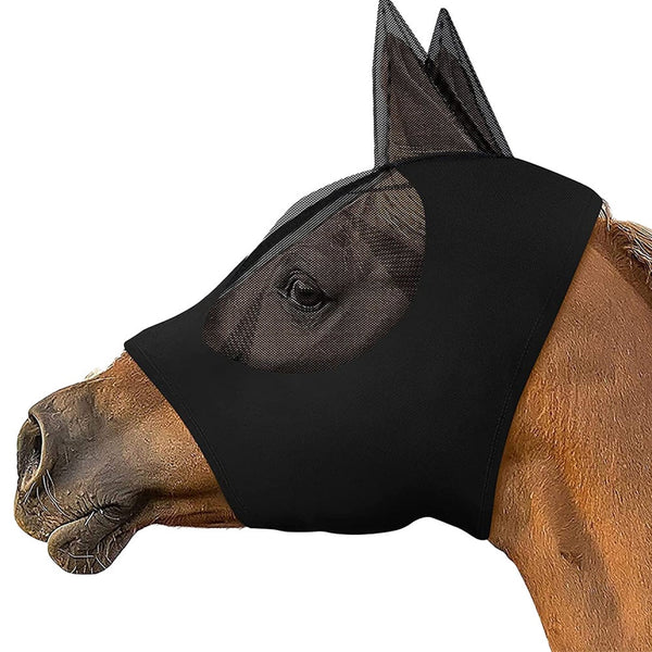 Horse Fly Mask With Ears Mesh Covers Horse Halters