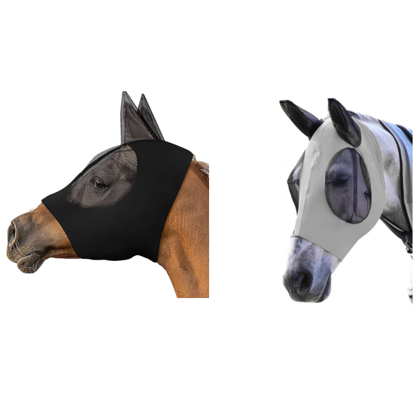 Horse Fly Mask With Ears Mesh Covers Horse Halters