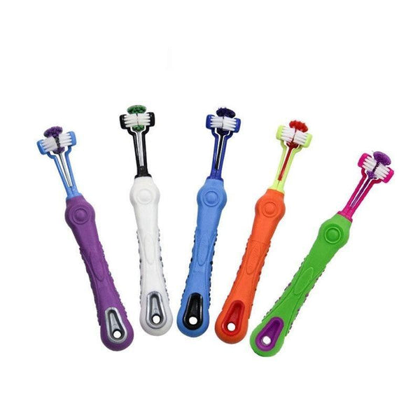 Three Sided Toothbrush For Dogs Oral Hygiene