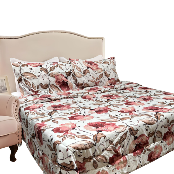 Hotel Living 3 Pce Light Weight Comforter Set Queen/King Corbett Floral Autumn Comforter Sets Queen