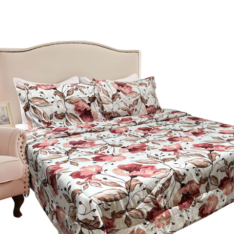 Hotel Living 3 Pce Light Weight Comforter Set Queen/King Corbett Floral Autumn Comforter Sets Queen