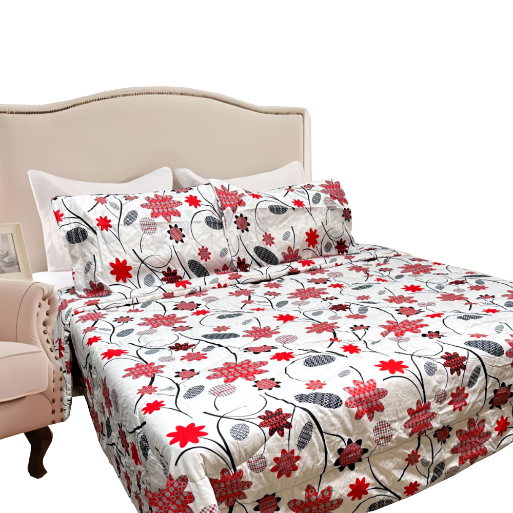 Hotel Living 3 Pce Light Weight Comforter Set Queen/King Corbett Floral Circles Comforter Sets Queen