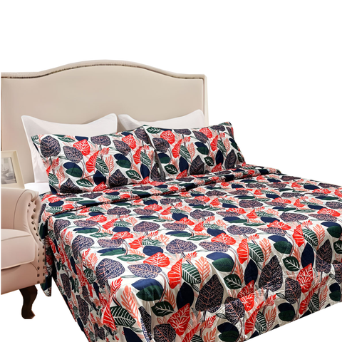 Hotel Living 3 Pce Light Weight Comforter Set Queen/King Corbett Leaves Comforter Sets Queen