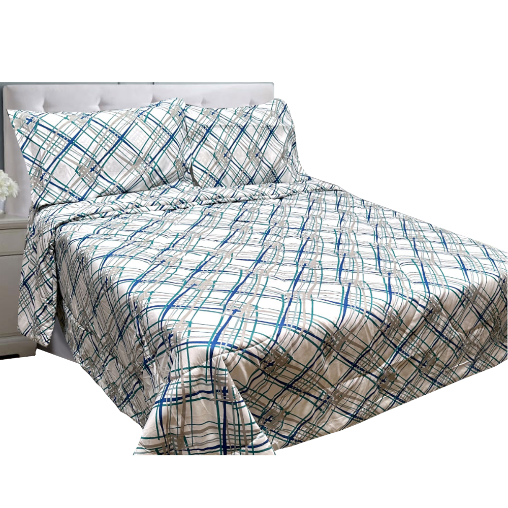 Hotel Living 3 Pce Light Weight Comforter Set Queen/King Oscar Crisscross Comforter Sets Queen