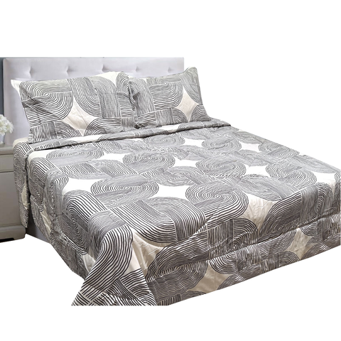 Hotel Living 3 Pce Light Weight Comforter Set Queen/King Oscar Curves Comforter Sets Queen