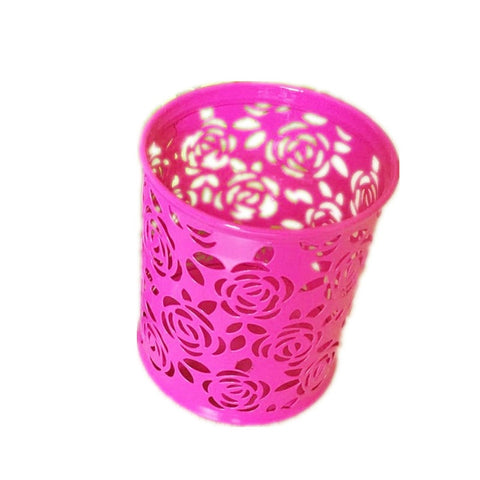 Rose Flower Shape Cylinder Container Organizer Pencil Holders Storage Boxes
