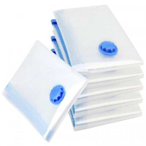 House Vacuum Storage Bag Foldable Edge Transparent Clothes Sealing Bags Space Saving Travel Pack Deep Sky Blue 7050