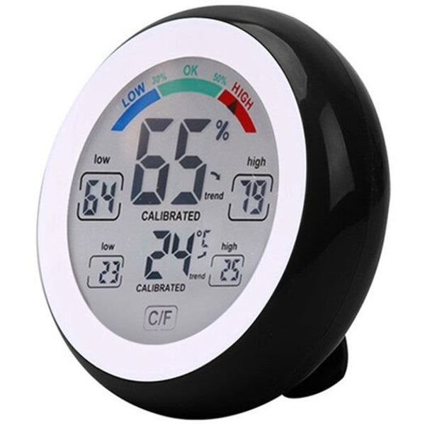 Household Digital Temperature Humidity Meter Lcd Electronic Thermometer Black Thermometers