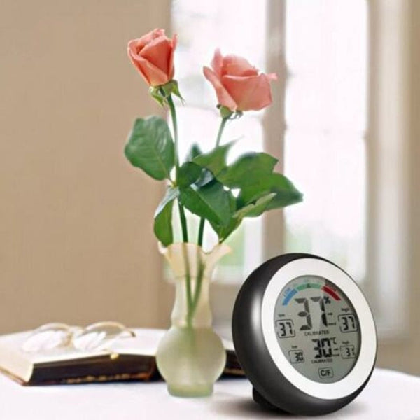 Household Digital Temperature Humidity Meter Lcd Electronic Thermometer Black Thermometers