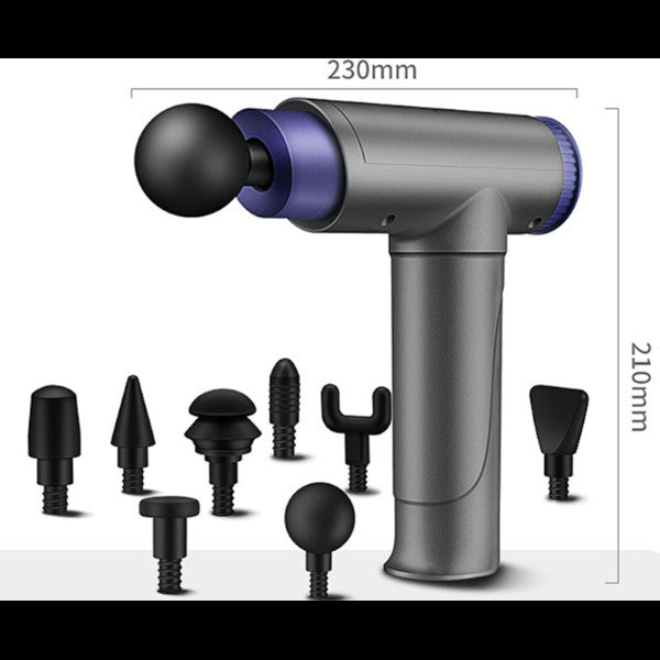 Electric Fascia Gun Massage Muscle Relaxer With Lcd Display 8 Heads Massagers