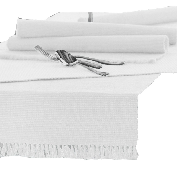 Hoydu Cotton Ribbed Table Runner 45Cm X 150Cm Table Runners