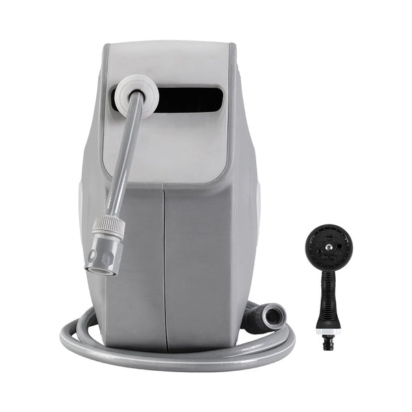 Green Fingers 20M Retractable Water Hose Reel Garden Storage Autorewind Spray Gun Patio Umbrellas