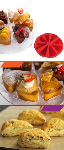 Silicone 8 Portion Cake Baking Mold Other Baking Accessories