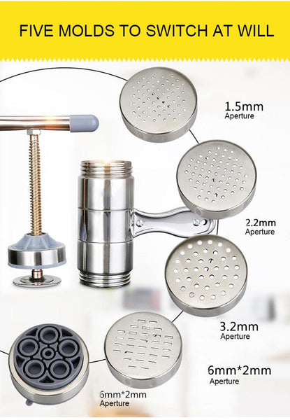 Manual Noodle Maker Pasta Machine With Pressing Moulds Kitchenware Pasta Makers Moulds & Presses