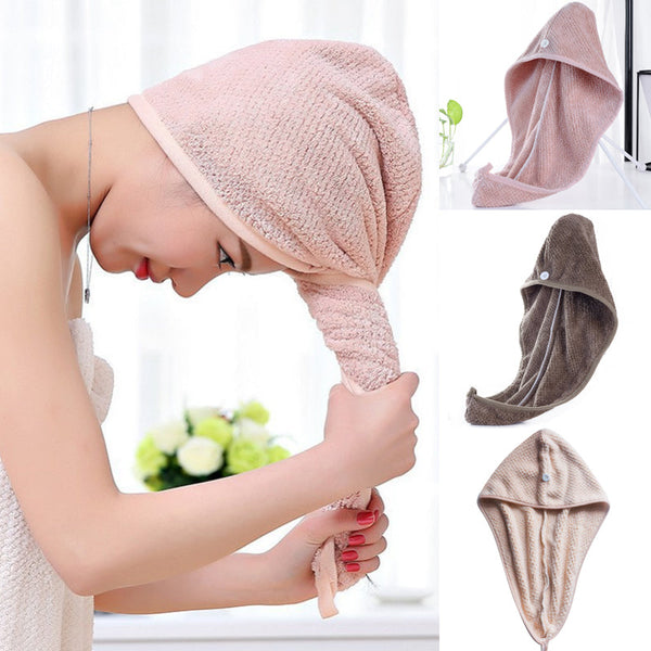 Towels & Washcloths Absorbent Microfibre Hair Drying Towel Bathroom Accessories
