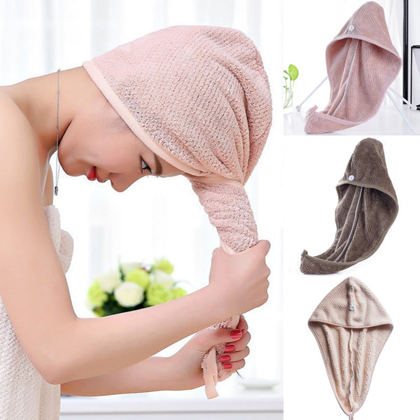 Absorbent Microfibre Hair Drying Towel Bathroom Accessories Towels & Washcloths