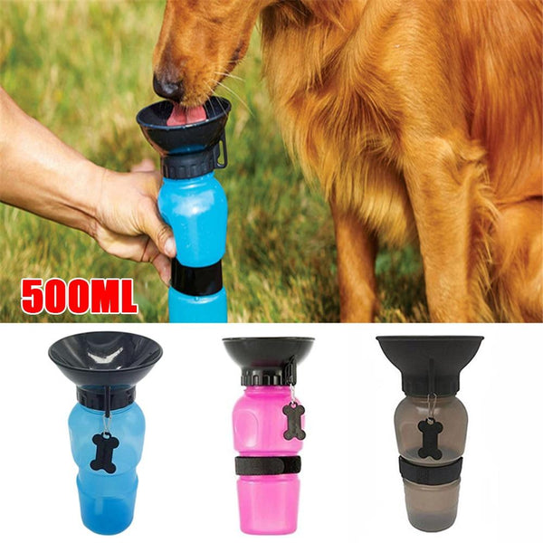 500Ml Travel Water Bottle For Dogs Puppies Dishes Feeders & Fountains
