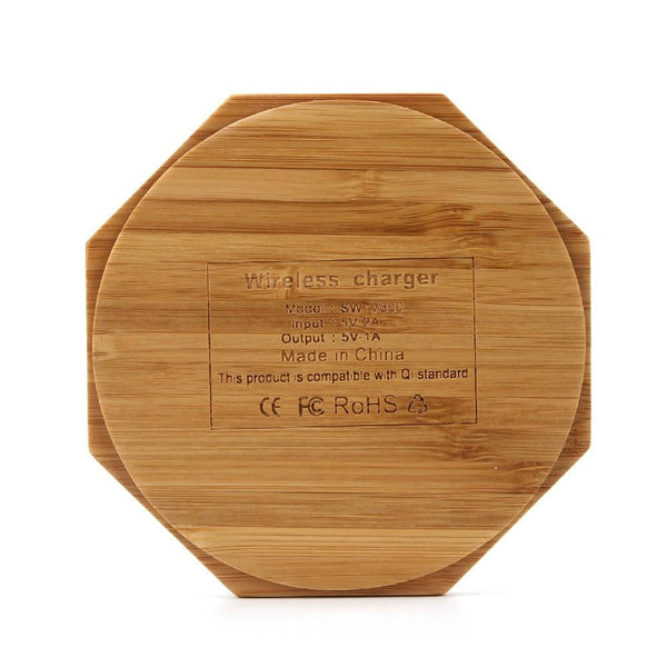 Bamboo Wireless Charger Desktop Charging Pad For Iphone Chargers & Cradles