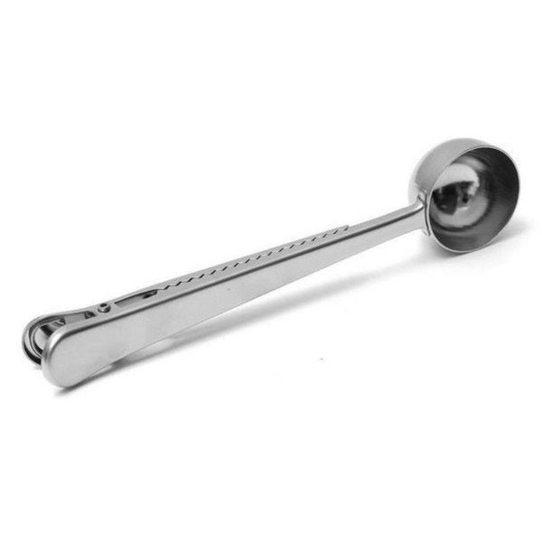 Multi Purpose Stainless Steel Coffee Scoop With Clip Scoops