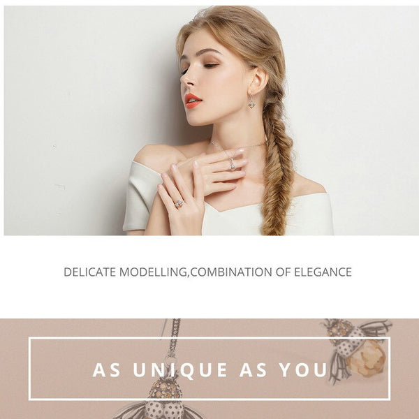 Veile Studios 925 Sterling Silver Yellow Bee Drop Women Earrings