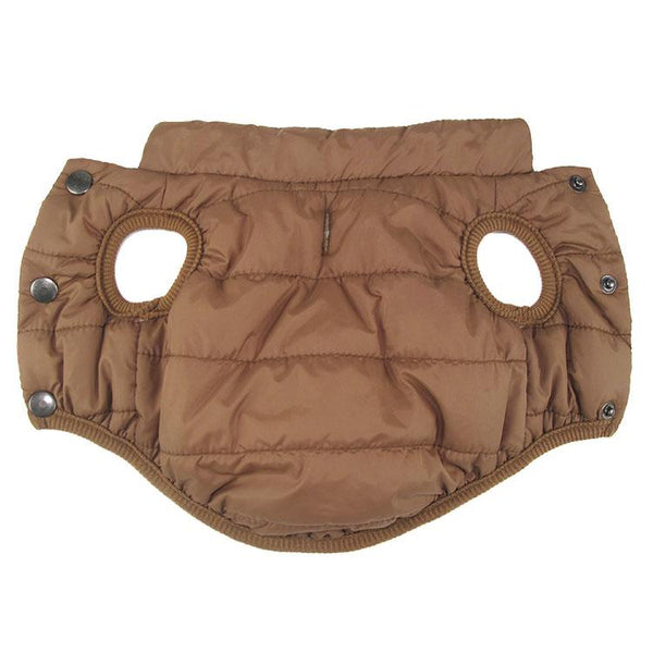Red / Blue Brown Winter Pet Dog Jacket With Soft Lining Clips Dog Clothing & Shoes