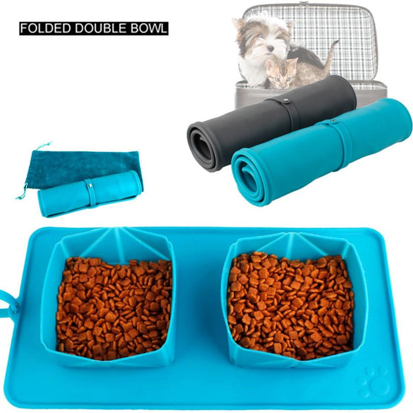 Silicone Foldable Travel Pet Bowl Dog Cat Feeding Equipment Dishes Feeders & Fountains