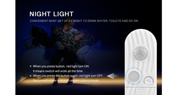 Night Lights Motion Sensor Led Light Strips Night Home Safety