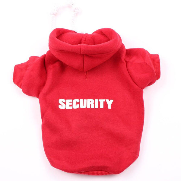 Dog Hoodie Security Design Dog Clothing & Shoes