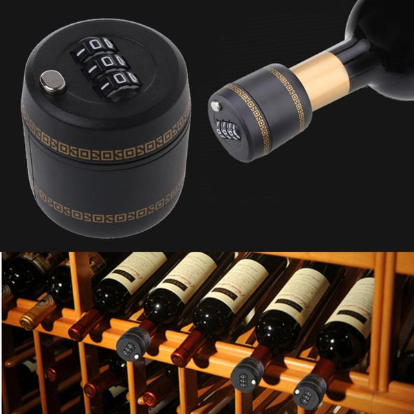 Wine Bottle Password Lock Drink Stopper Novelty Gift