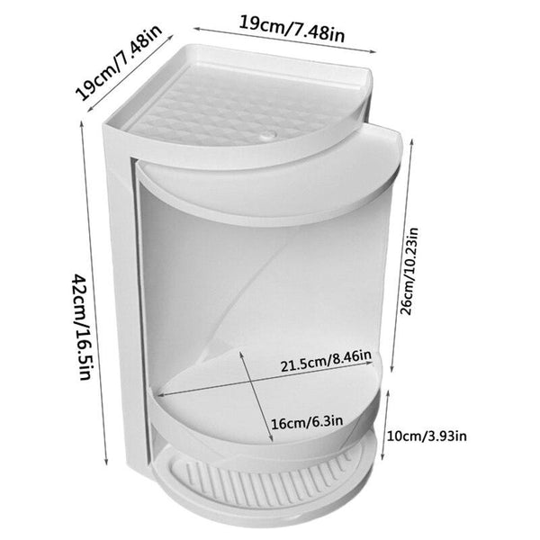 Rotating Corner Storage Bathroom Cosmetics Organisation Toiletries Holder Bathroom Storage & Organisers