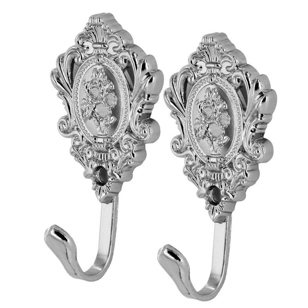 2Pcs/Set Alloy Drapery Curtain Wall Hook Tieback Rose Pattern Accessories Other Curtains & Accessories