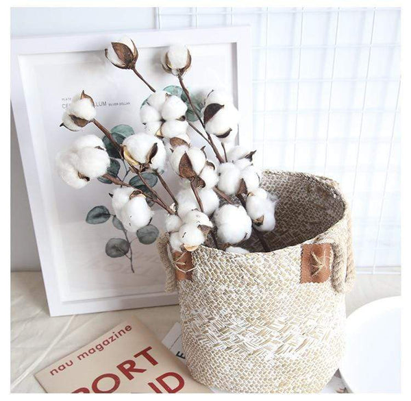 Cotton Branch Artificial Flowers Home Decor