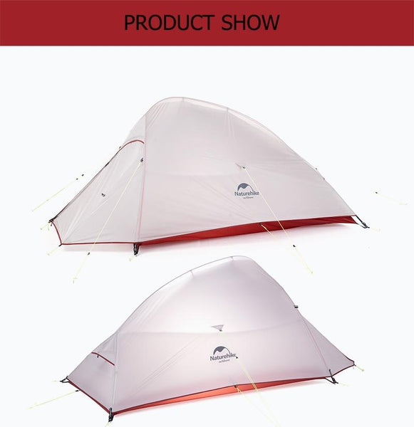 Naturehike 2 Person Waterproof Self Standing Ultralight Camping Tent Tents