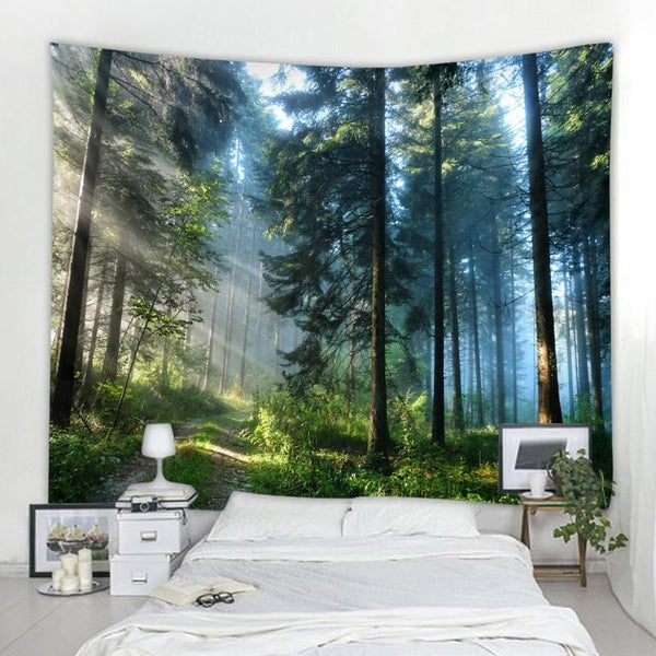 Tapestries Beautiful Printed Natural Forest Large Wall Tapestry Bohemian Art
