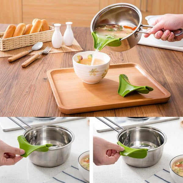 Silicone Funnel Saucepan Pourer Creative Kitchen Accessories Utensils Funnels