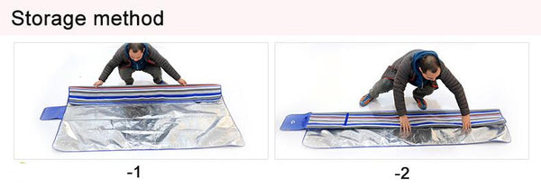 Naturehike Blue Striped Foldable Portable Picnic Rug Camping Mat
