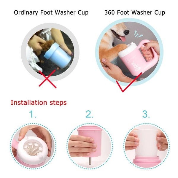 Pet Paw Cleaner Cup For Dog Feet Washer Soft Silicone Foot Tool Dog Grooming