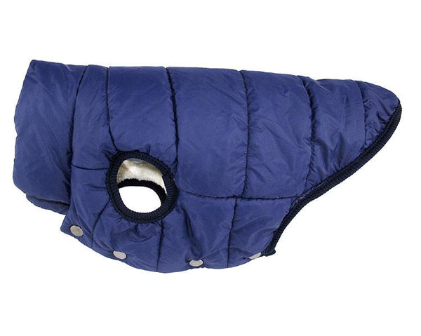 Red / Blue Brown Winter Pet Dog Jacket With Soft Lining Clips Dog Clothing & Shoes