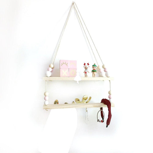 Nordic Style Beads Hanging Display Rack Wall Shelf Wall Hangings