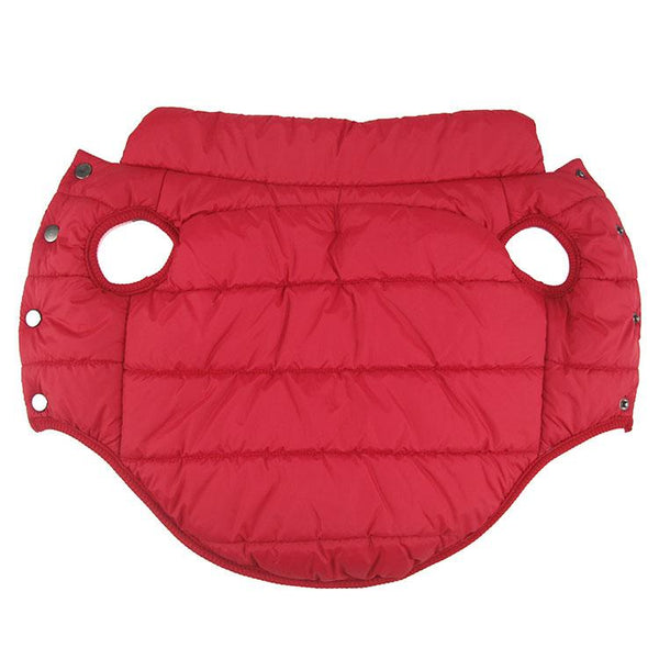 Red / Blue Brown Winter Pet Dog Jacket With Soft Lining Clips Dog Clothing & Shoes