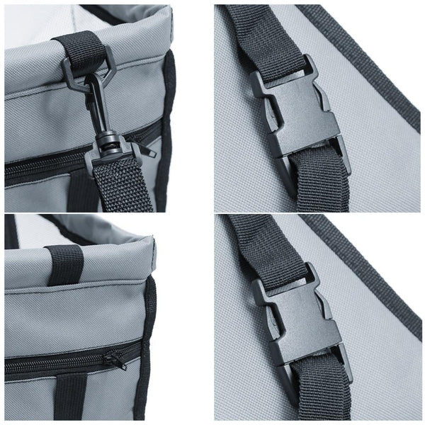 Grey Pet Dog Cat Waterproof Carrier Bag Seat Pad 45X30x25cm Pet Transport