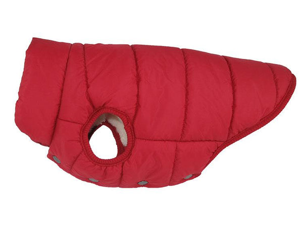 Red / Blue Brown Winter Pet Dog Jacket With Soft Lining Clips Dog Clothing & Shoes