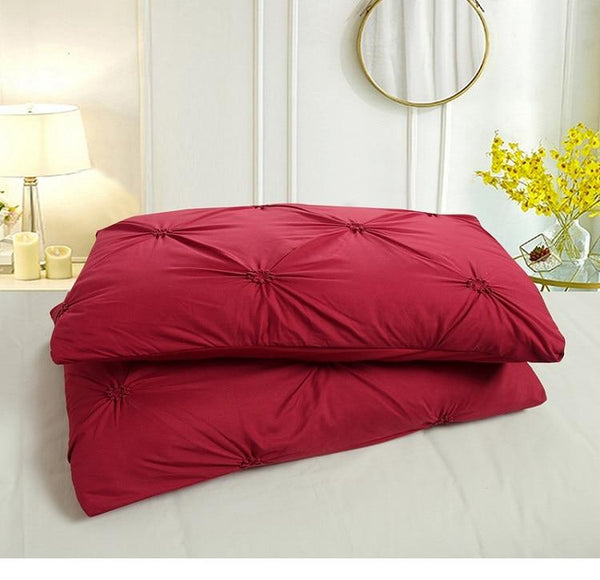 Luxury Duvet Cover Set Pinch Pleat 2 / 3Pcs Quilt Quilt Covers
