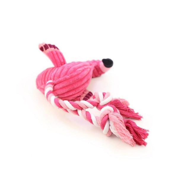Plush Flamingo Dog Shaker Toy Dog Toys