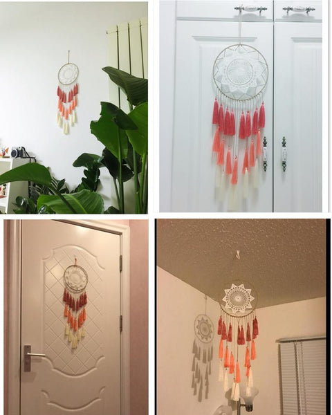Dreamcatcher With Lace Tassels Boho Wall Hanging Art Decor Tapestries