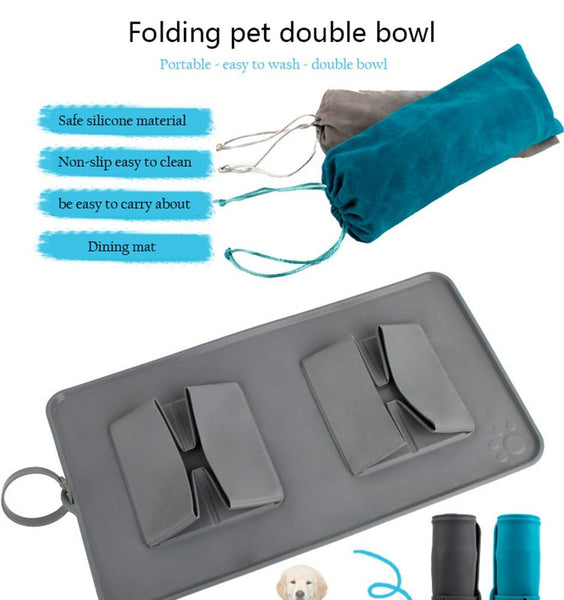 Silicone Foldable Travel Pet Bowl Dog Cat Feeding Equipment